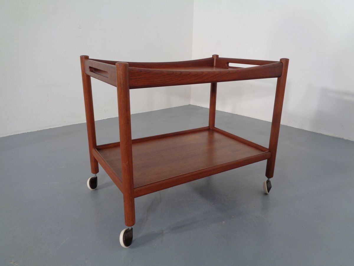 Teak Trolley By Hans J. Wegner For Andreas Tuck, 1950s photo vintage