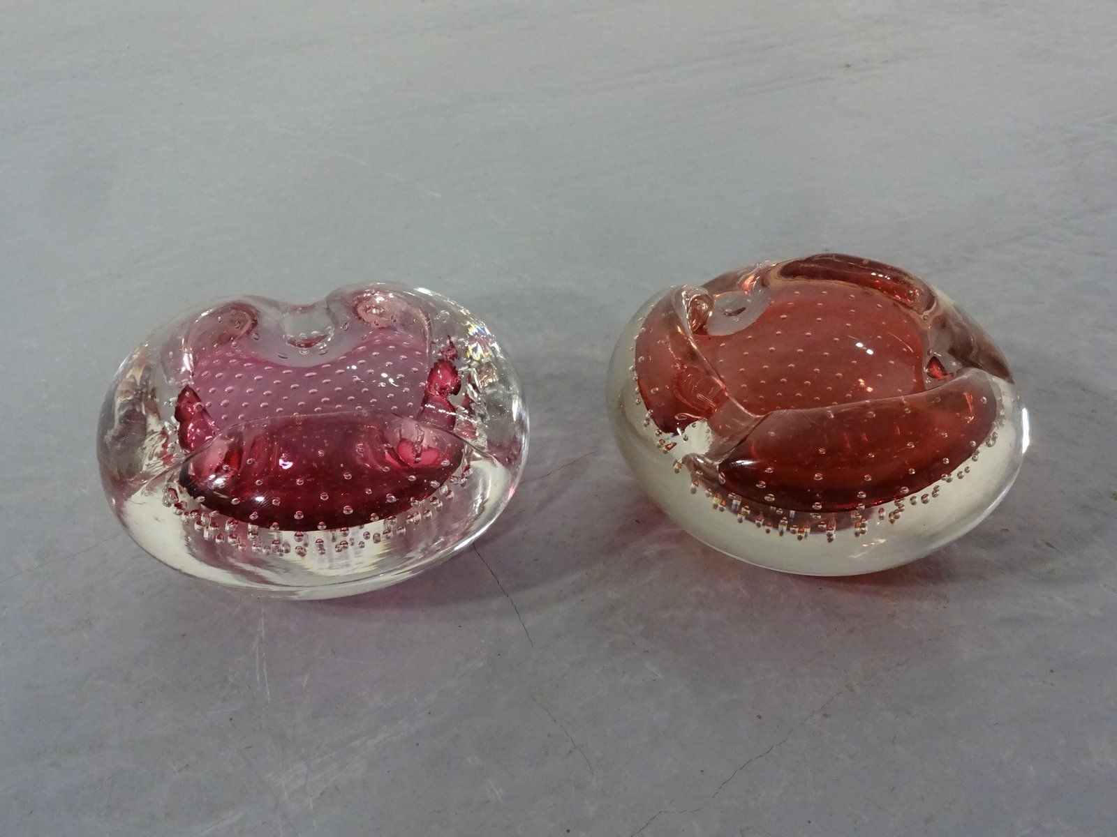 Home Decor Italian Murano Glass Ashtrays, 1960s, Set Of 2 photo
