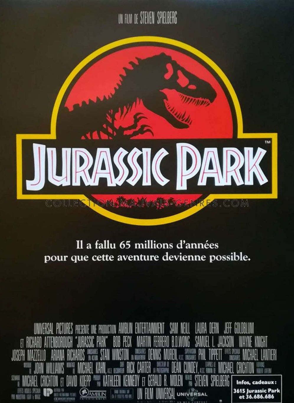 Jurassic Park (French) Original Vintage Poster