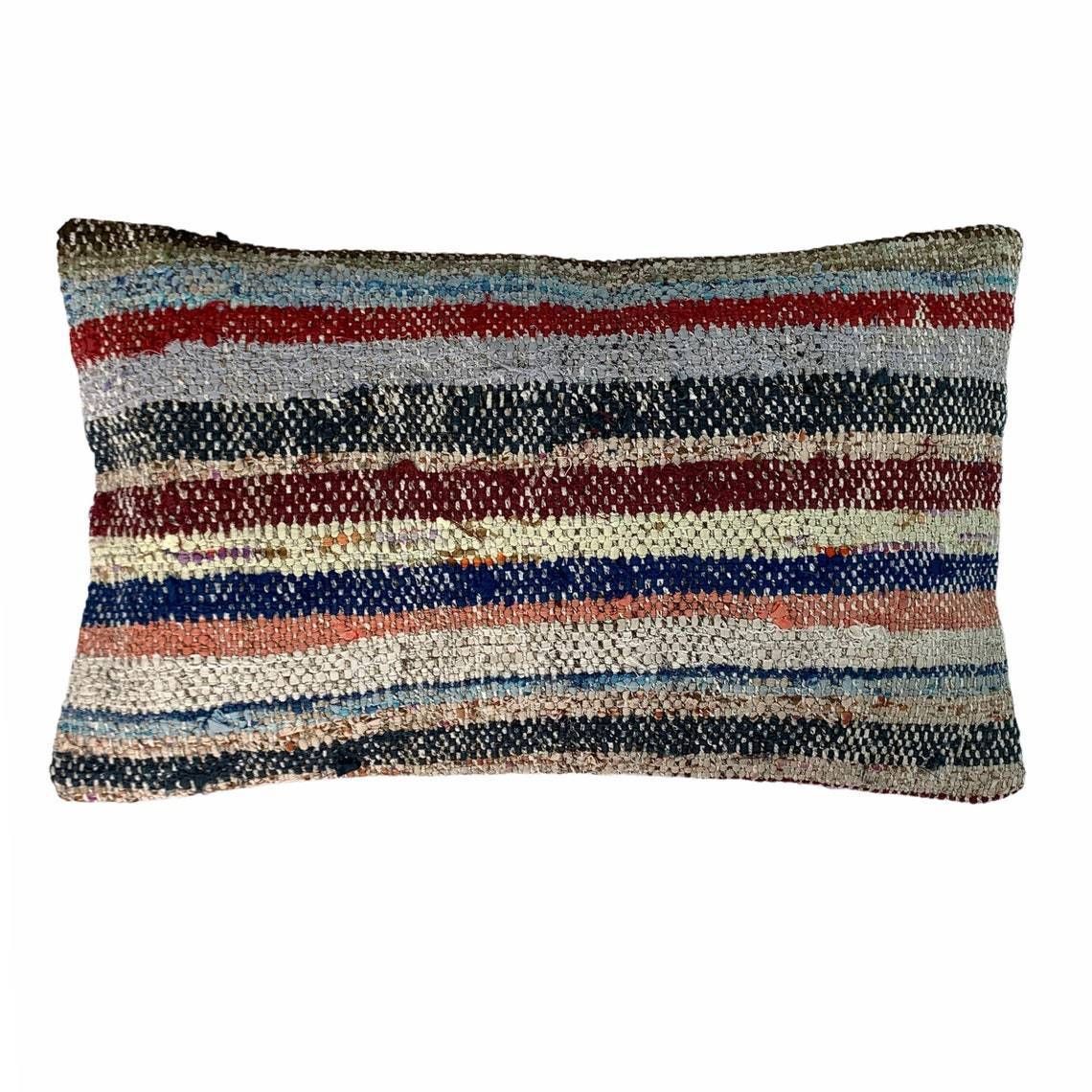 Vintage Turkish Kilim Cushion Cover, 30 X 50 Cm