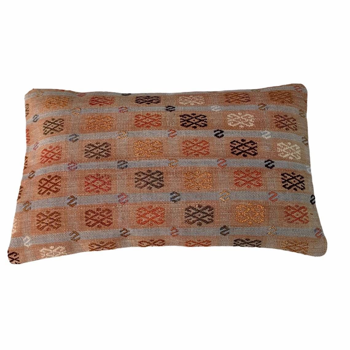 Vintage Turkish Kilim Cushion Cover, 30 X 50 Cm photo vinterior