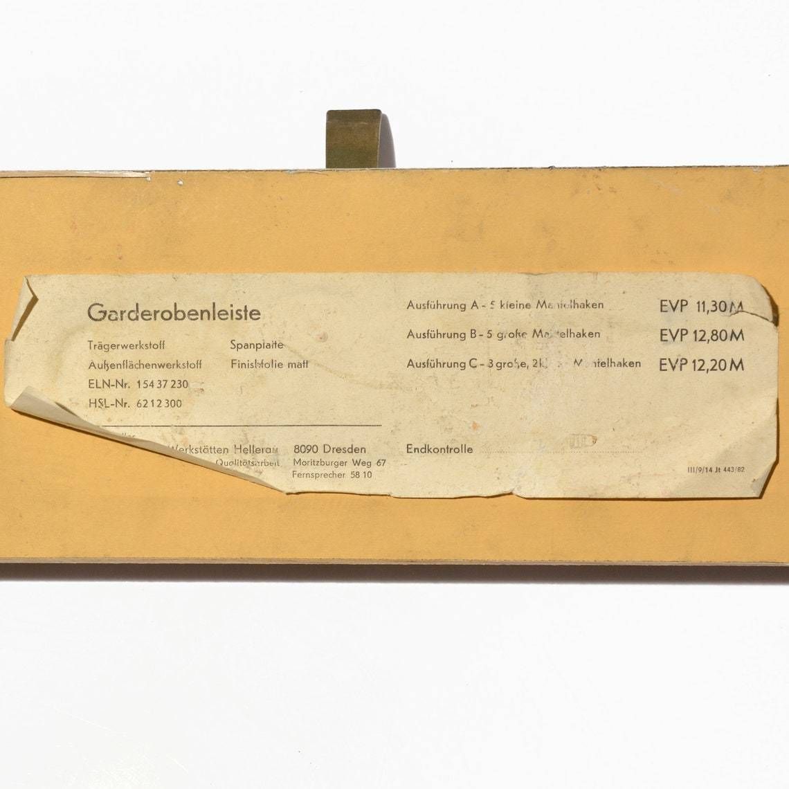Wall Hanger Hersteller Veb Deutsche Werkstotten Hellerau Germany 1970s photo buy