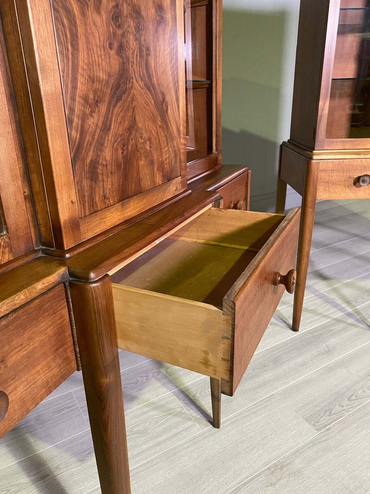 A Pair Of Walnut Cabinets By Arthur Reynolds Of Ludlow photo vintage
