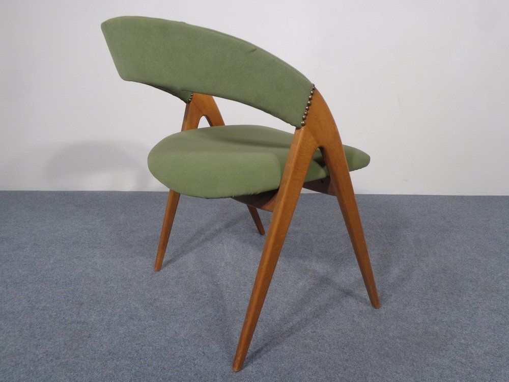 Beech Chair In Green, 1960s, Vintage photo vintage