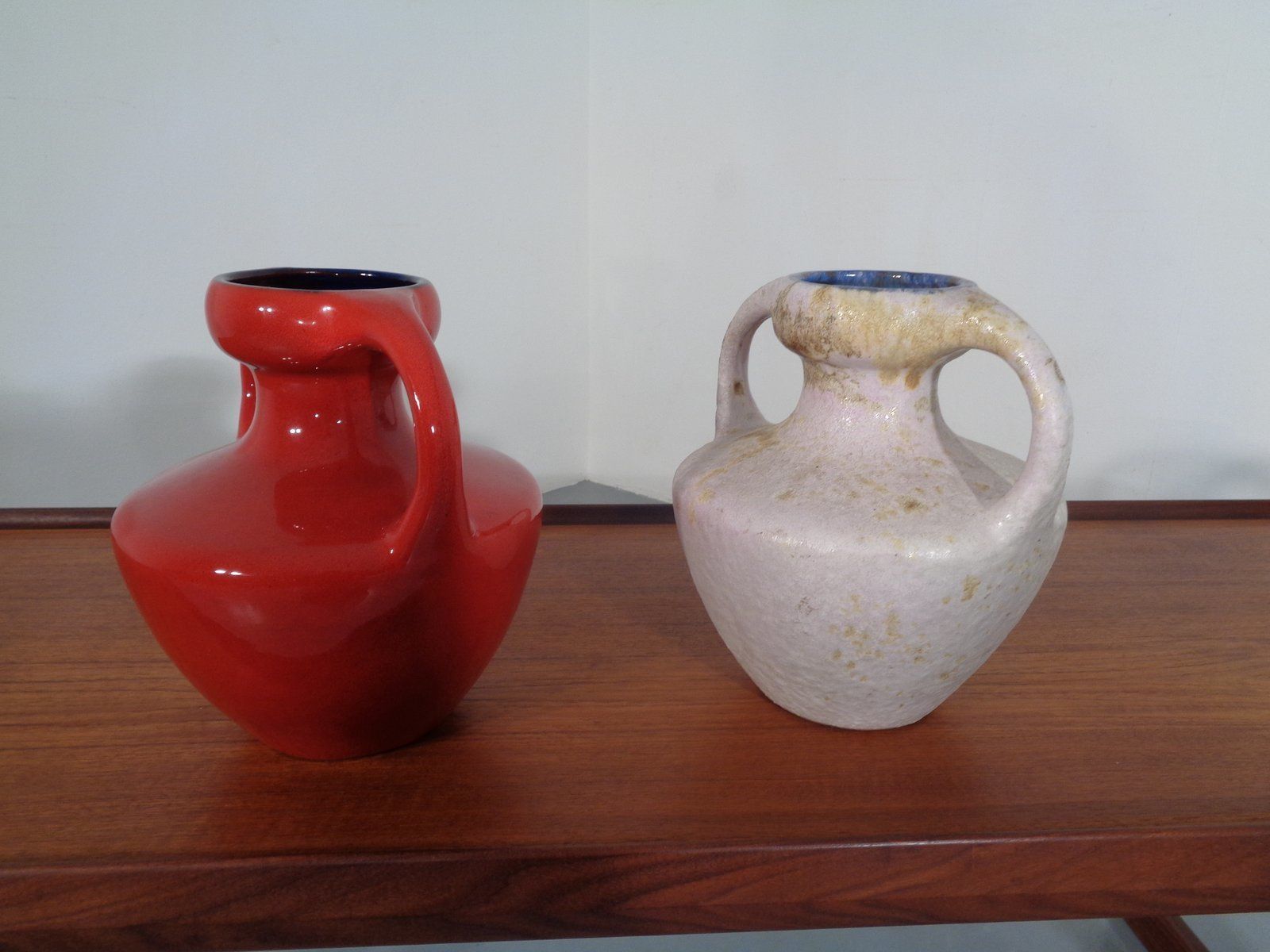 Ceramic Double Handled Fat Lava Vases From Marei, 1970s, Set Of 2 photo furniture