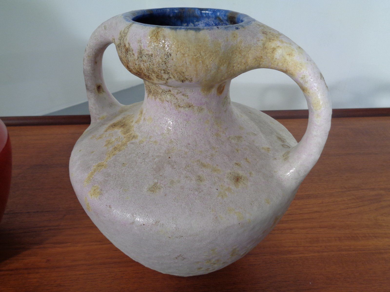 235.0 Ceramic Double Handled Fat Lava Vases From Marei, 1970s, Set Of 2 photo