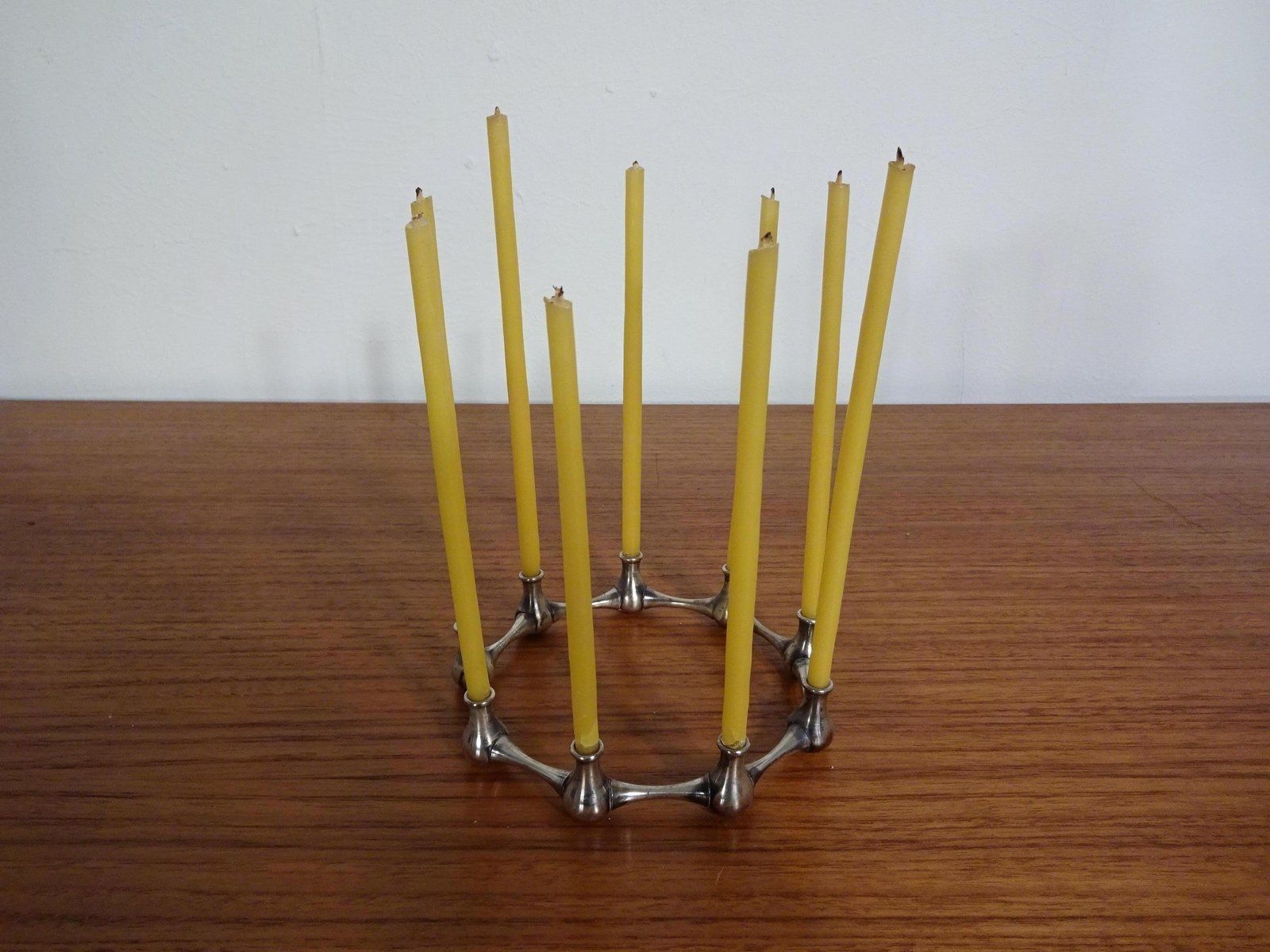 Silver Plated Brass Candleholder By Jens Quistgaard, 1960s photo vinterior