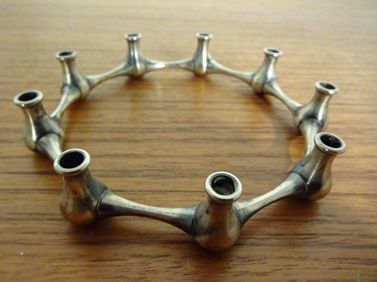 Home Decor Silver Plated Brass Candleholder By Jens Quistgaard, 1960s photo