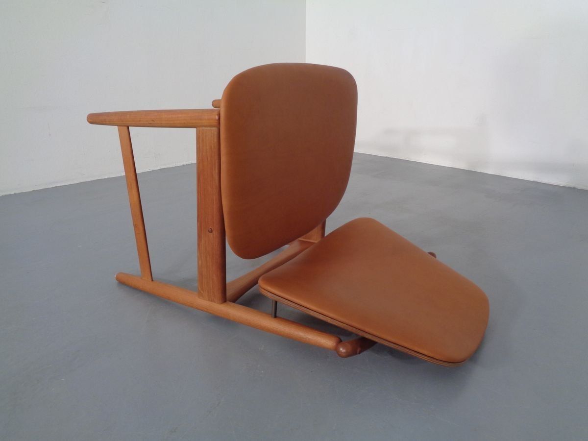 photo for sale Teak And Brass Side Chair By Arne Hovmand Olsen For Mogens Kold, 1950s
