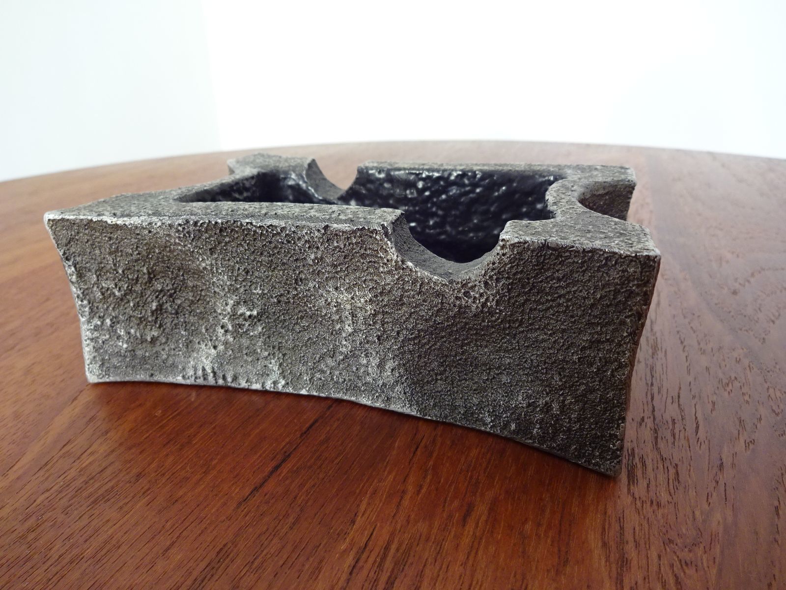 photo furniture Brutalist Sculptural Iron Candleholder, Ashtray & Lighter, 1960s