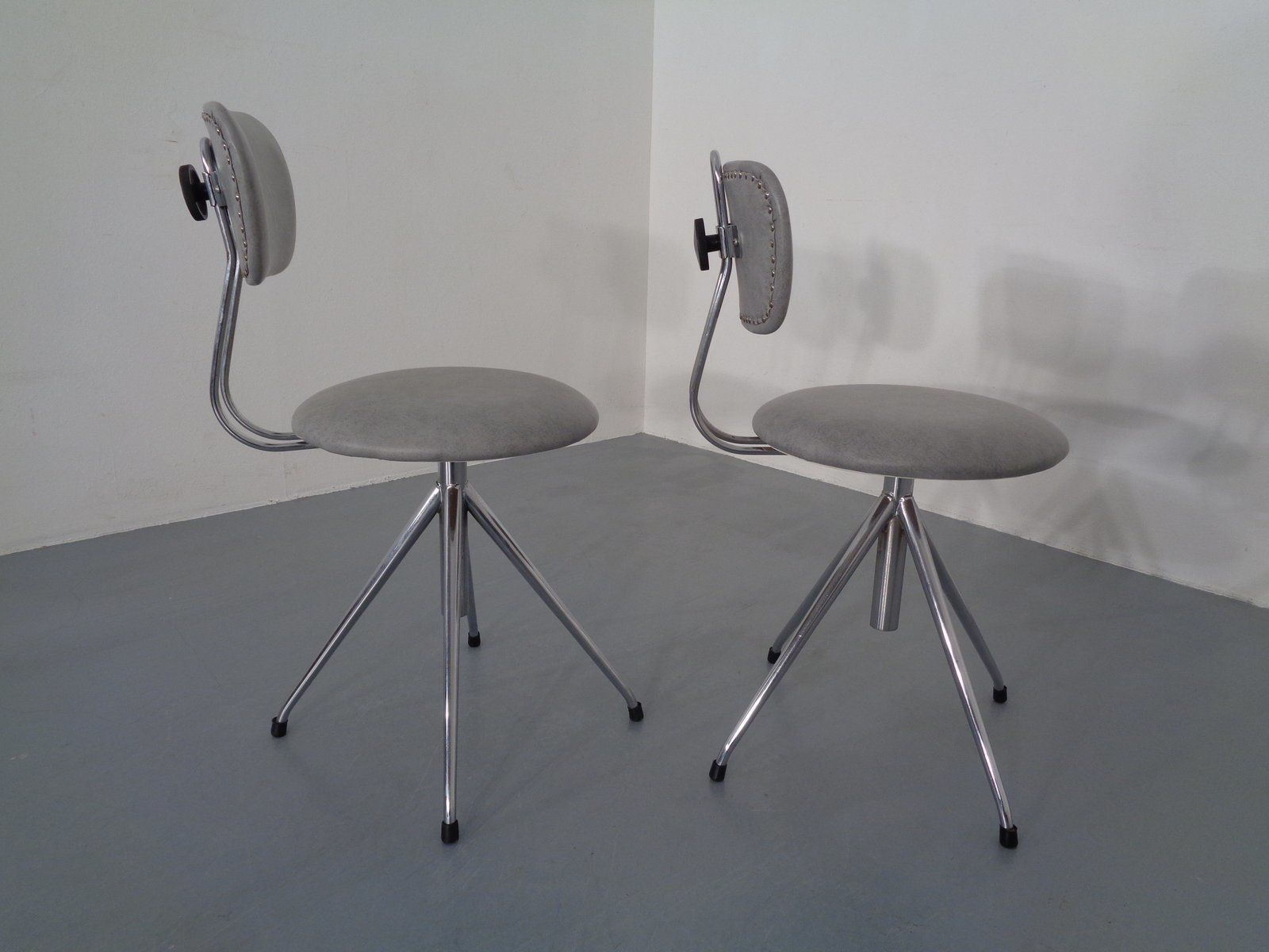 Adjustable Swivel Chairs, 1960s, Set Of 2 photo vintage