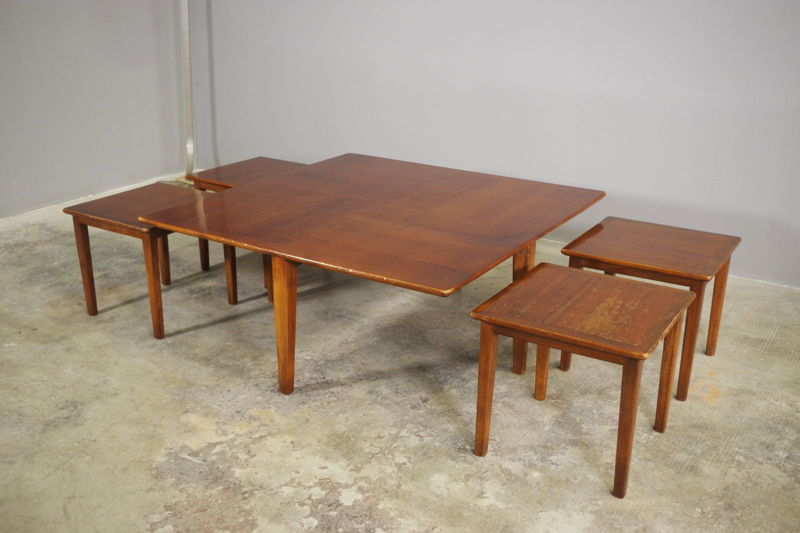 Set Of 5 Low Coffee Tables, 1970s