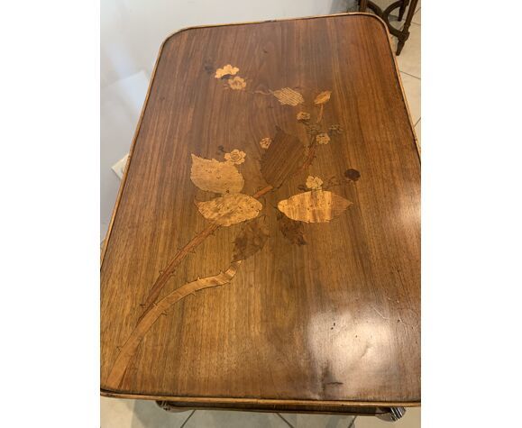 Pedestal Table With Two Inlaid Trays Ecole De Nancy XX photo 1655.213823