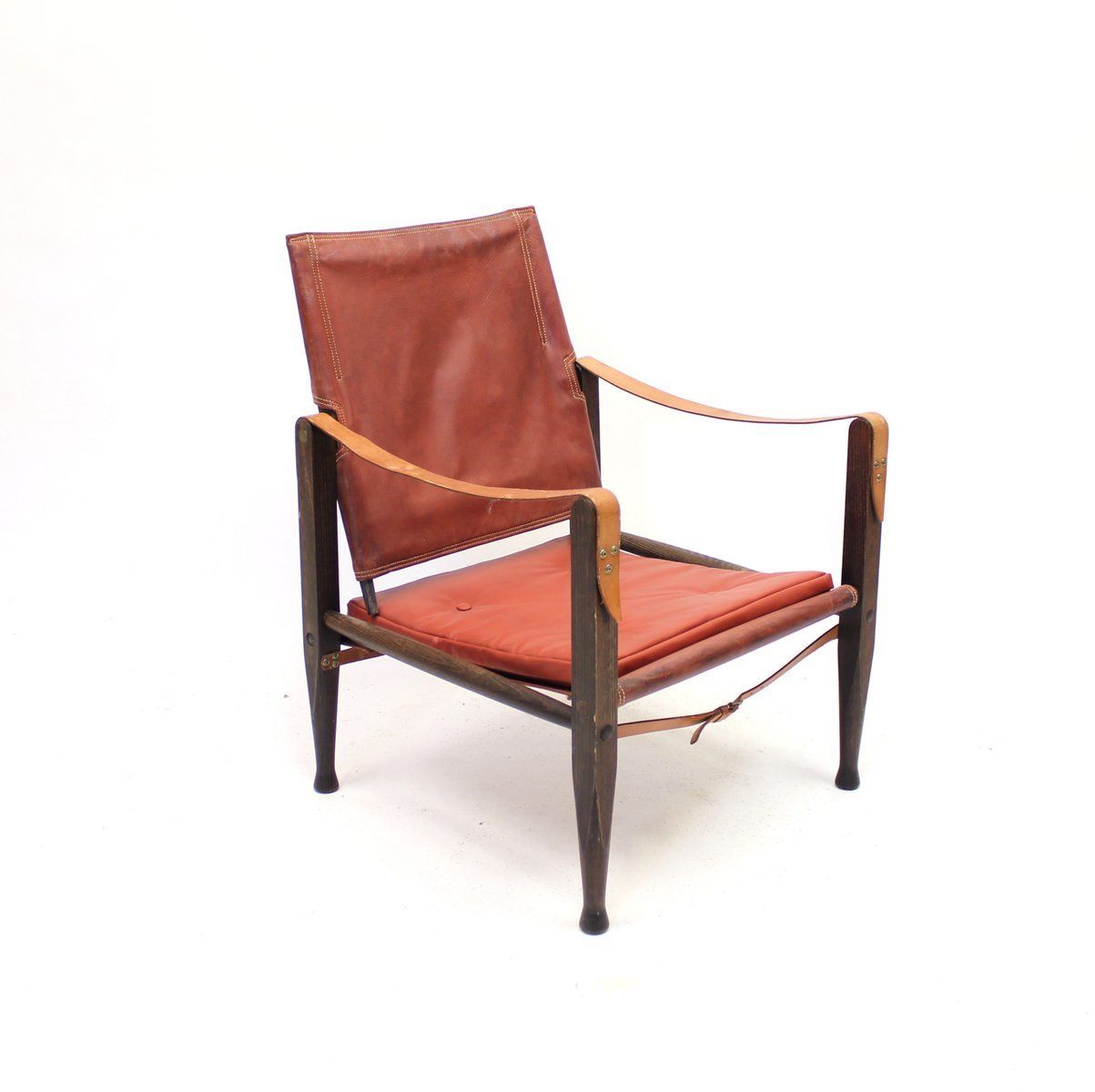 Cognac Leather Safari Chair By Kaare Klint For Ruud Rasmussen, 1960s photo Furniture
