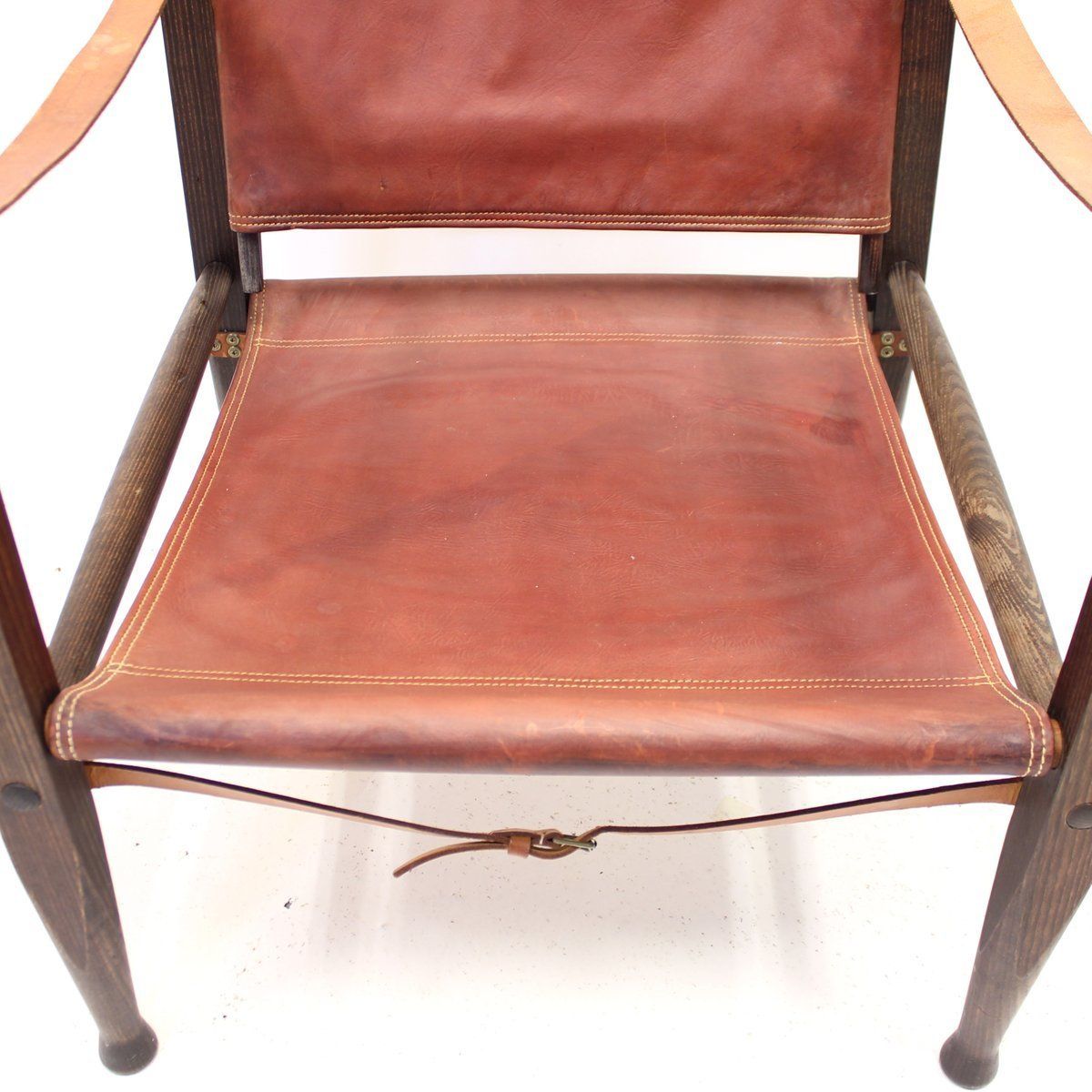 photo buy Cognac Leather Safari Chair By Kaare Klint For Ruud Rasmussen, 1960s