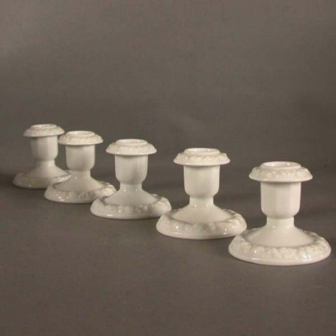 Five Art Nouveau Porcelain Candlesticks. Rosenthal Maria Weiss. photo for sale