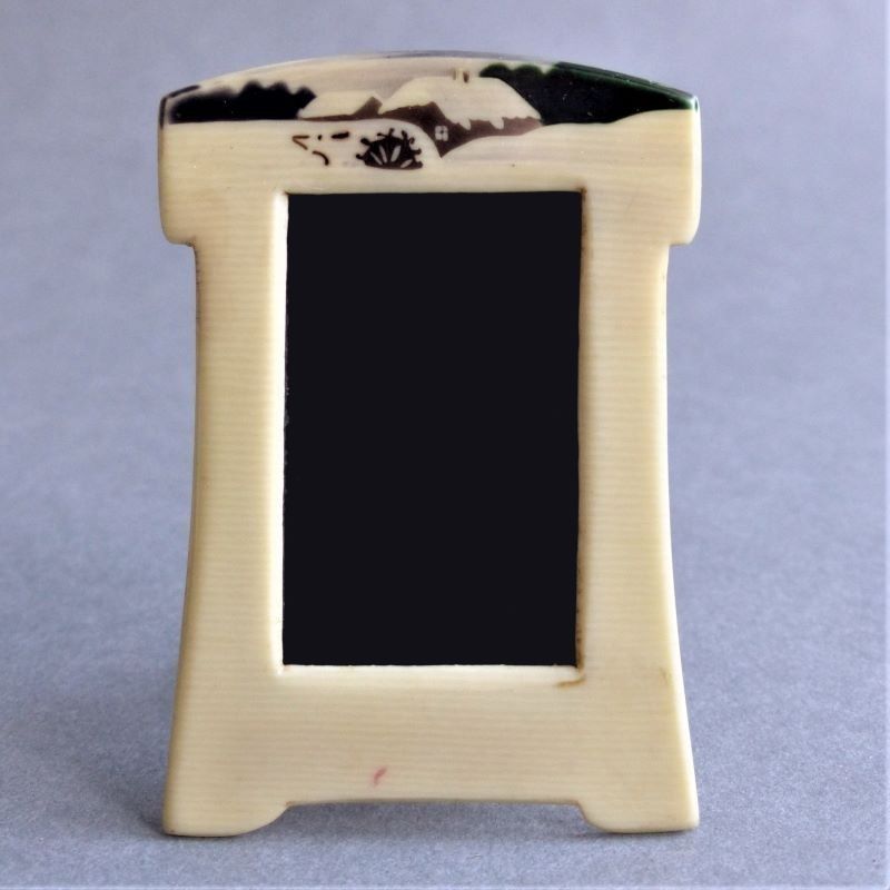 Art Nouveau Picture Frame Made Of Bakelite With A Snow Landscape. 1900   1920