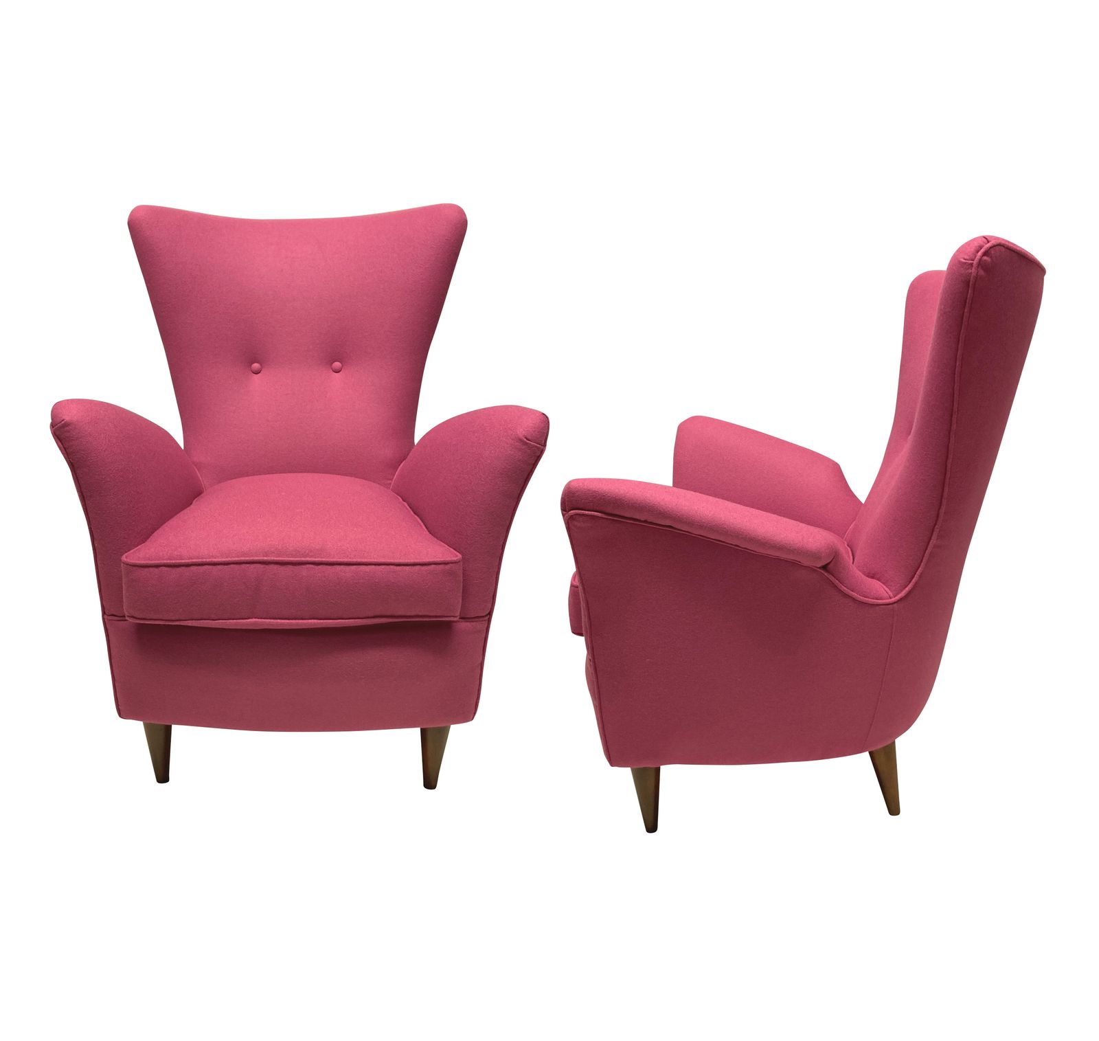A Pair Of Italian Armchairs By Melchiore Bega