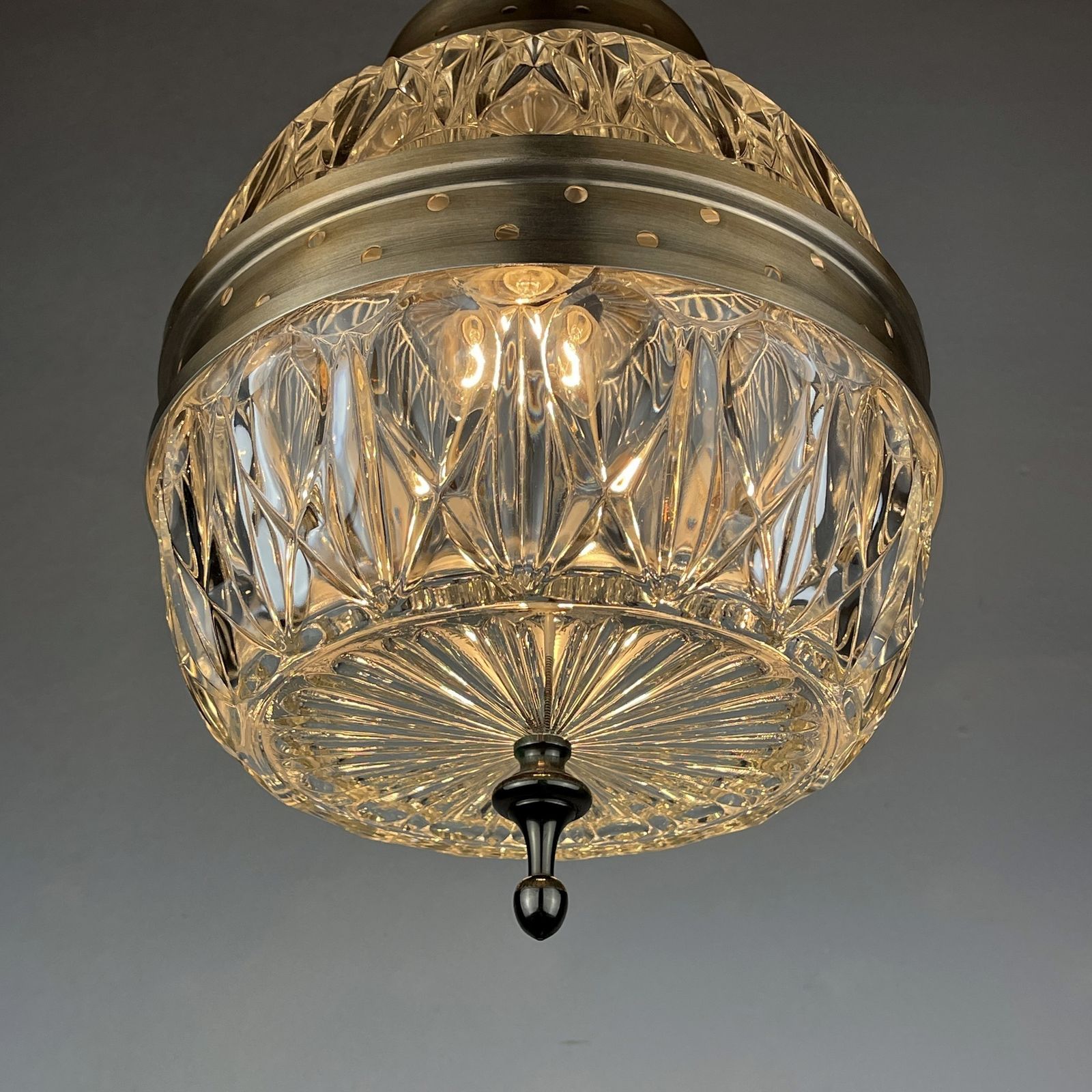 photo furniture Mid Century Glass Pendant Lamp Italy 1960s