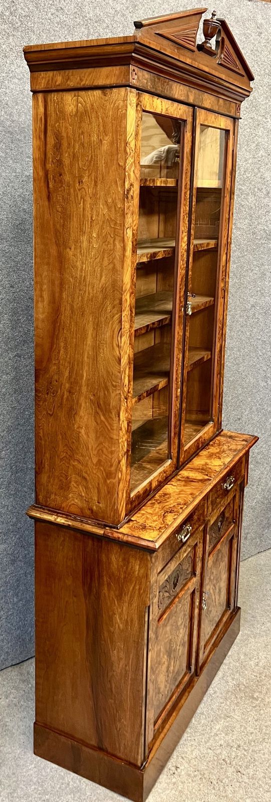 photo furniture Good Quality Victorian Burr Walnut Bookcase