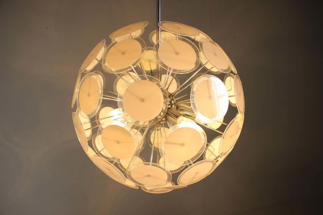 Mid Century Rare Sputnik / Atomic Chandelier, Italy, 1970s photo vinterior