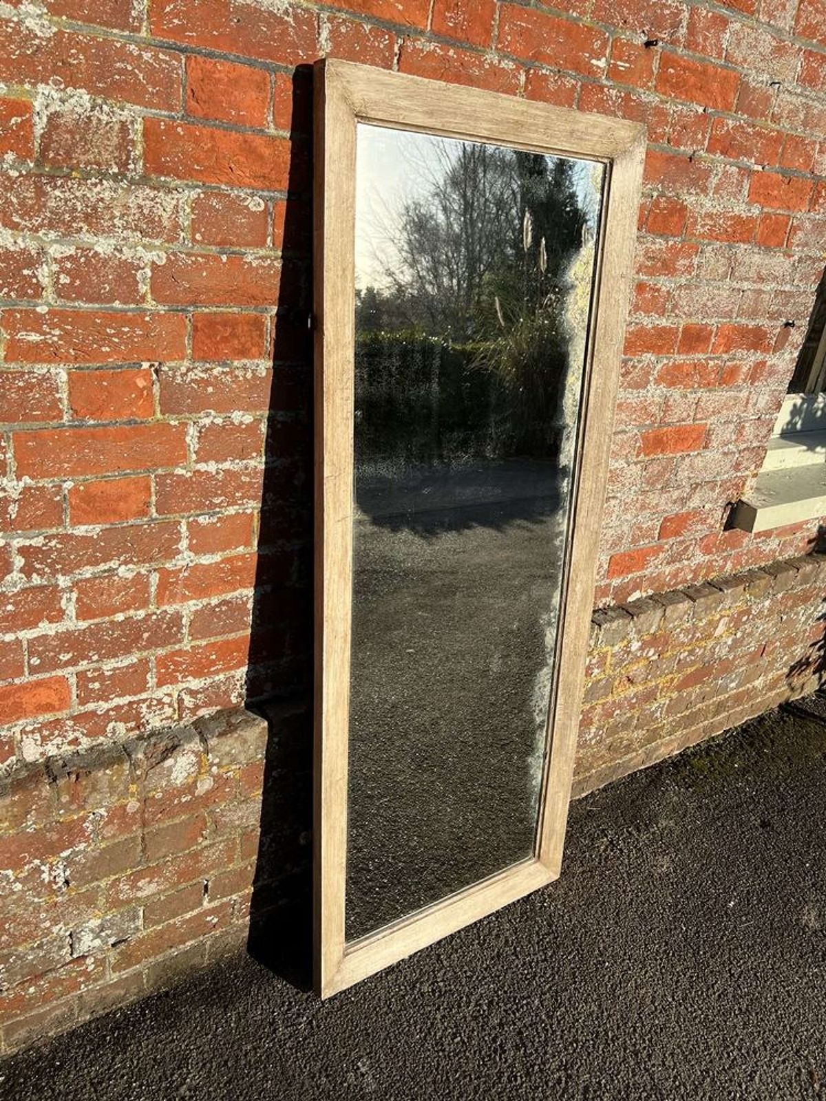 A Fabulous Large Antique French 19th C Painted Bistro Mirror. photo furniture