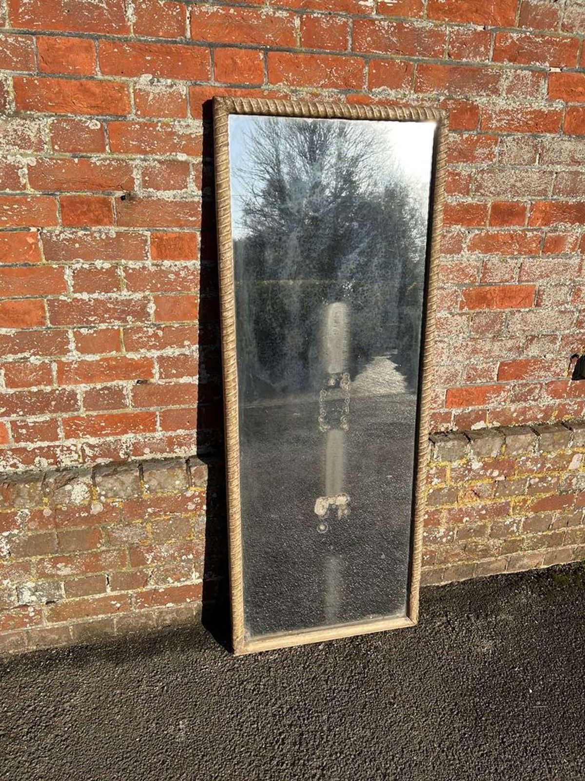 A Wonderful Large Antique French 19th Century Painted Bistro Mirror. photo vinterior