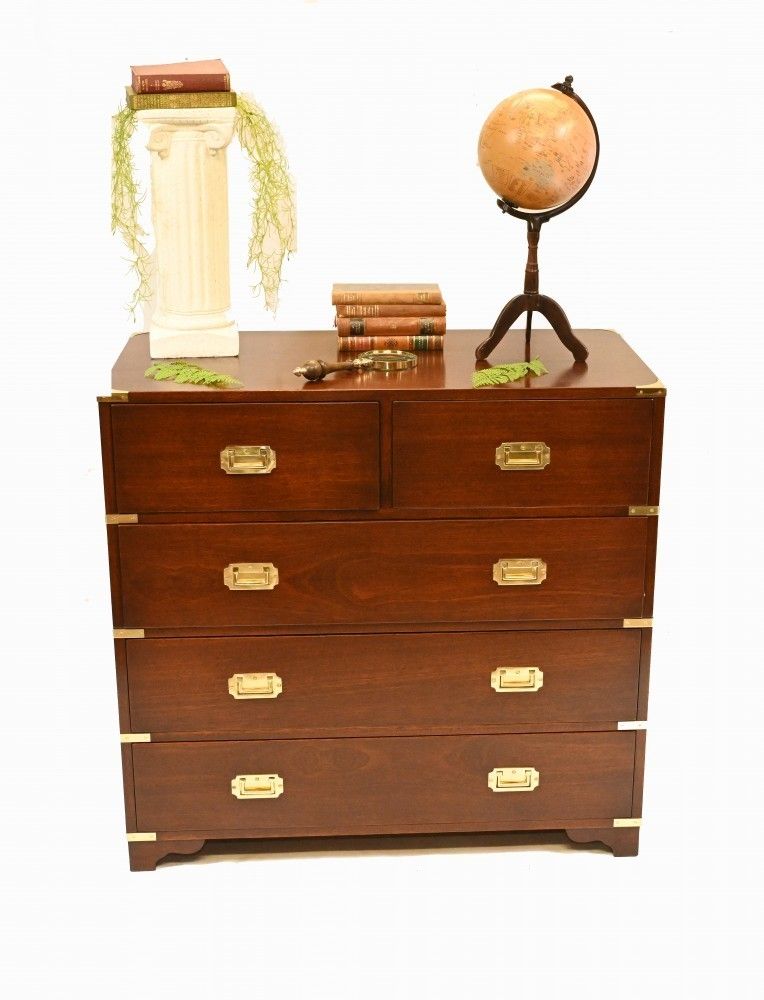 Mahogany Campaign Chest Of Drawers Colonial Furniture photo furniture