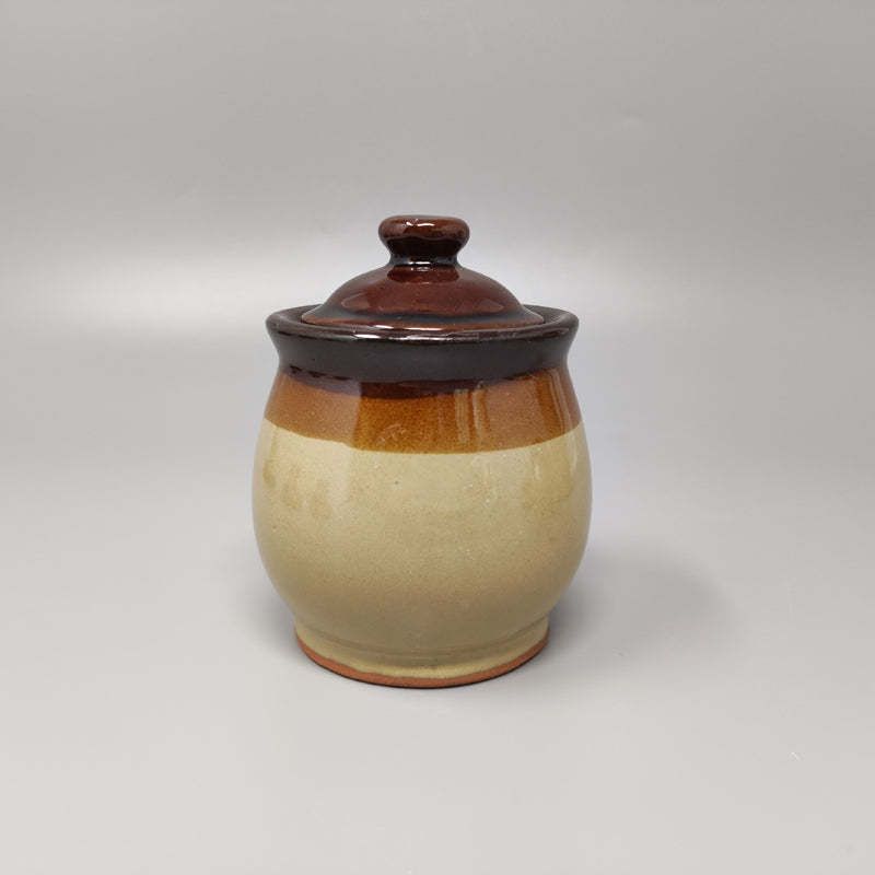1970s Gorgeous Brown Coffee Set In Faenza Ceramic. Handmade Made In Italy photo 274.0