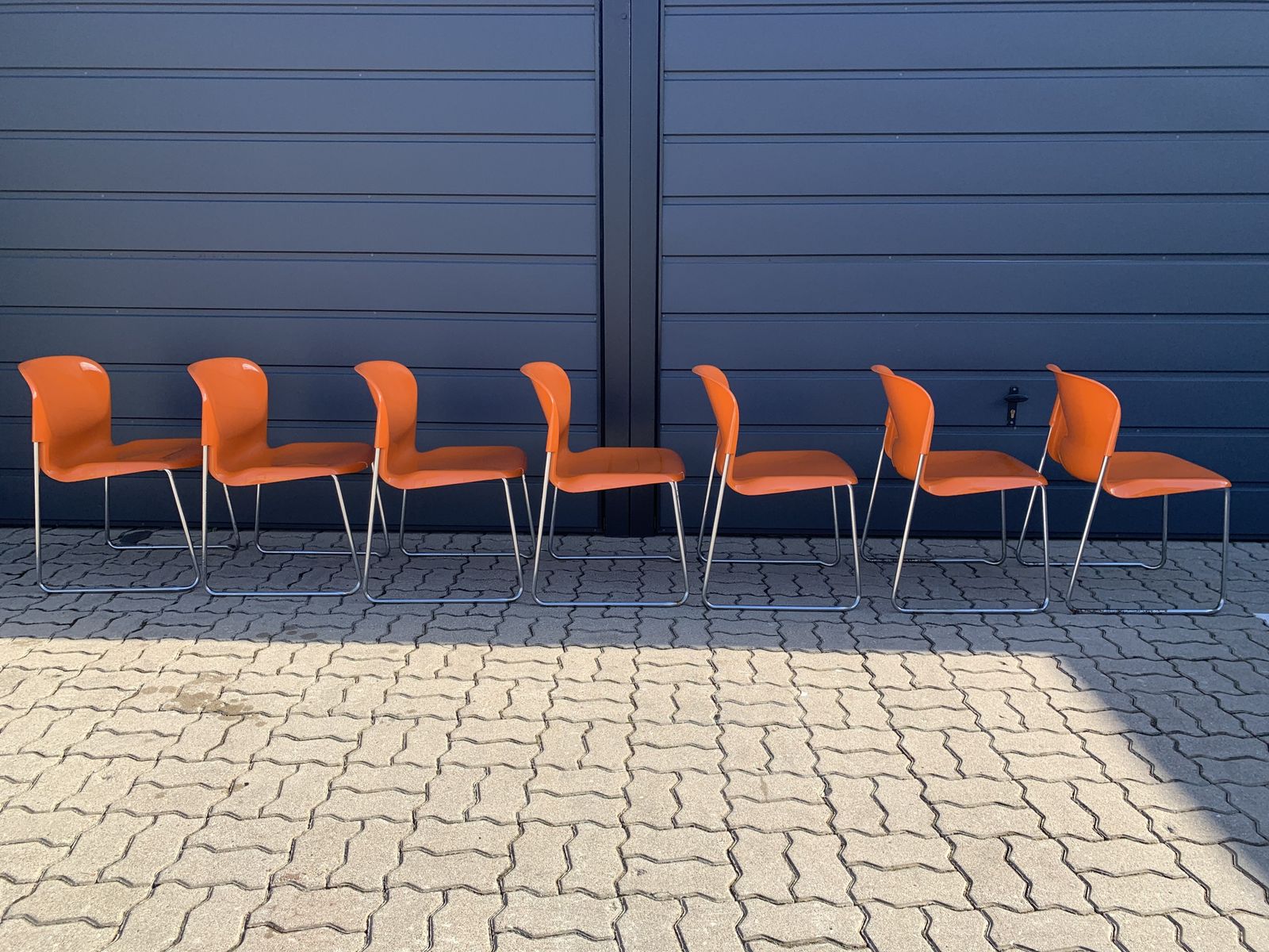 Set Of 7 Swing Chairs Designed By Gerd Lange. Model Sm400k