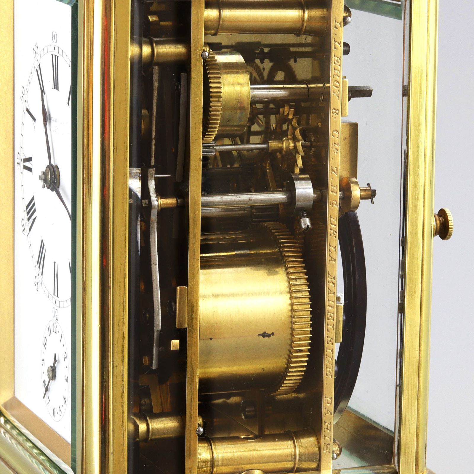Antique French Striking Repeat Carriage Clock With Alarm By Leroy & Cie C1900 photo buy