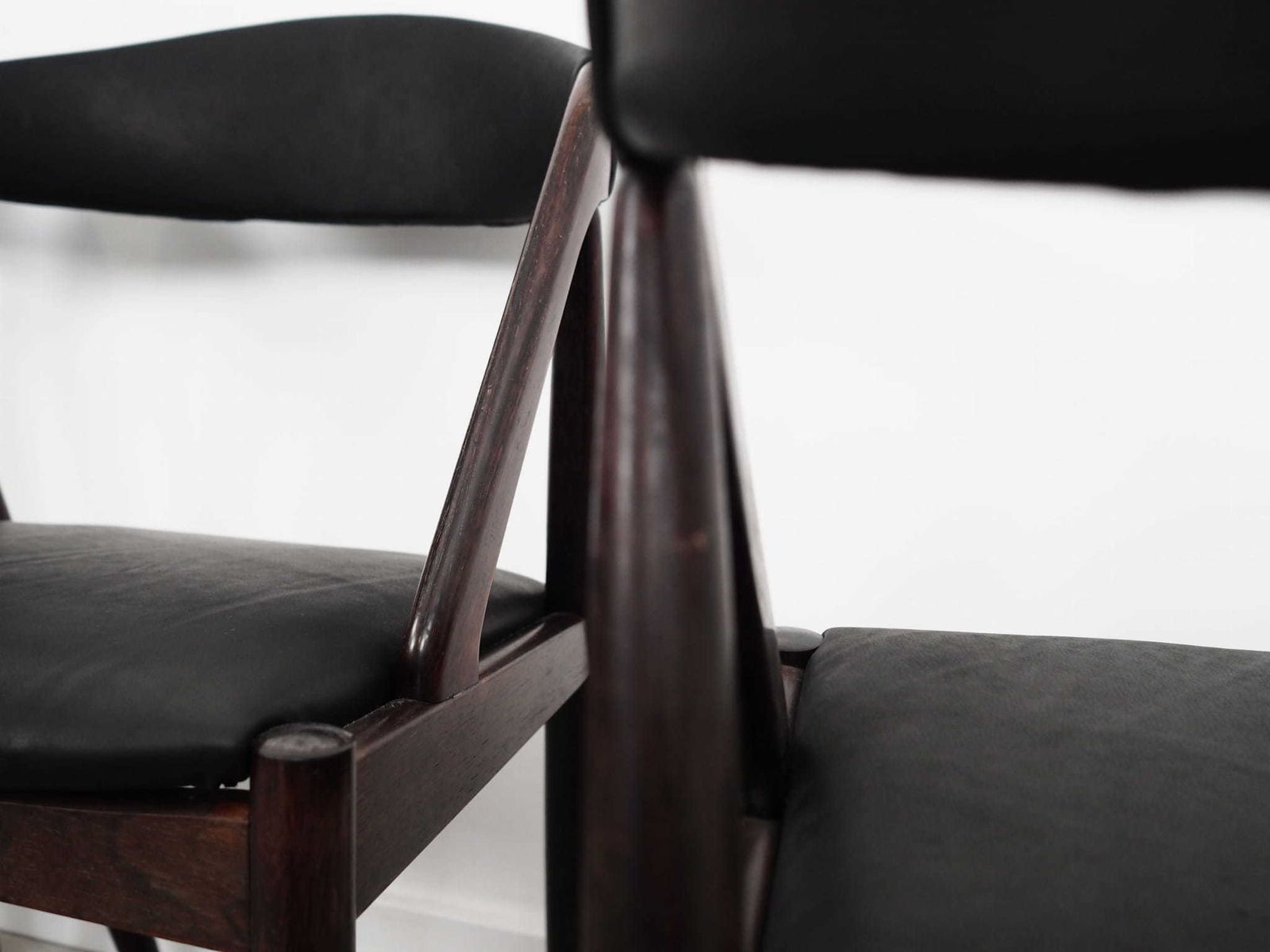 photo vintage Set Van Vier Vintage Stoelen, Deens Design, Jaren 70, Gemaakt In Denemarken