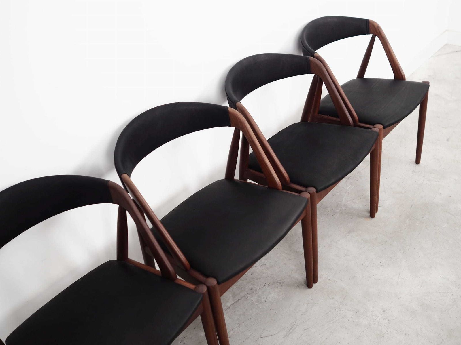 Set Of Four Teak Chairs, Danish Design, 70s, Made In Denmark photo for sale