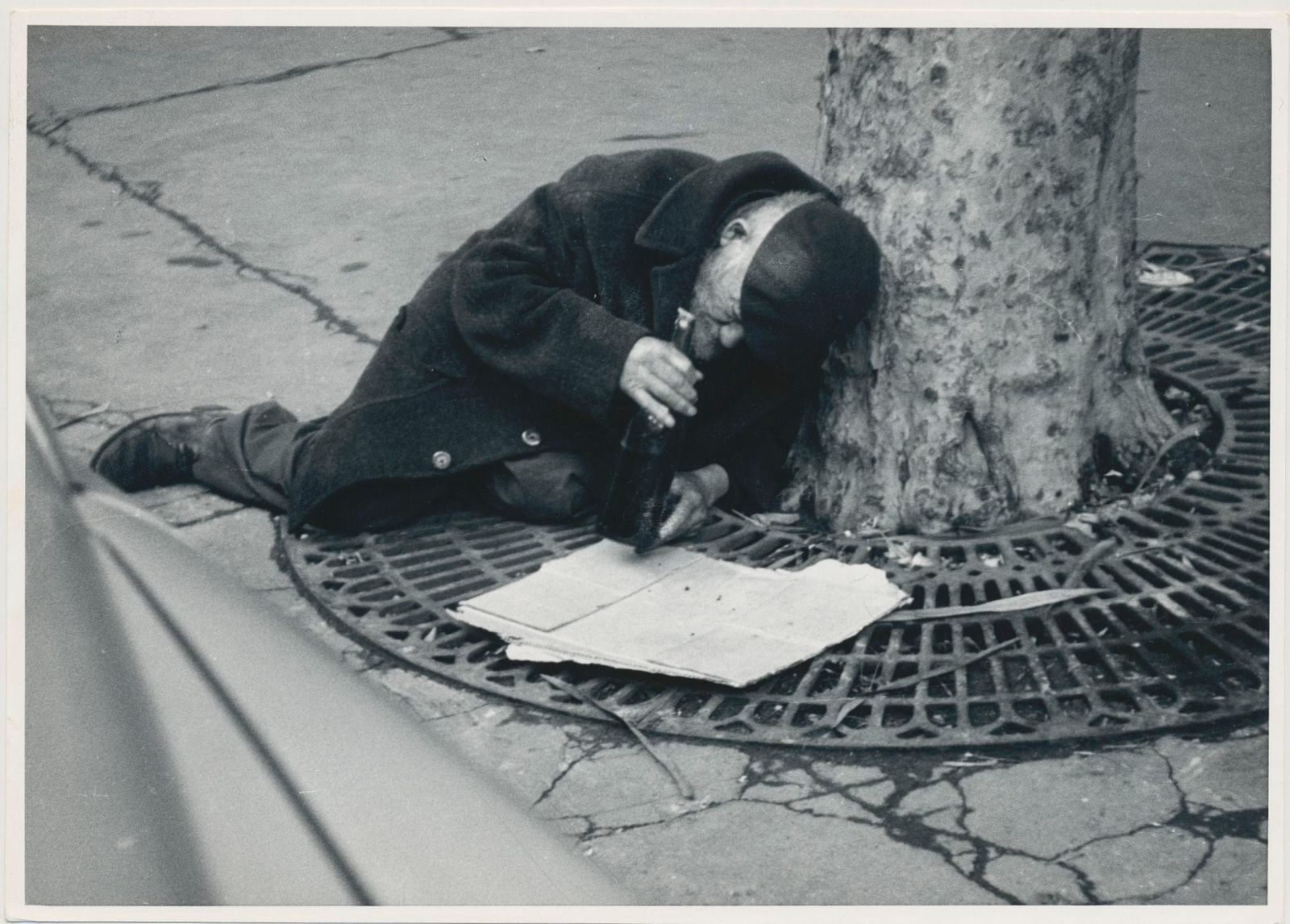 Erich Andres Homeless Laying On The Streets Paris France 1950s