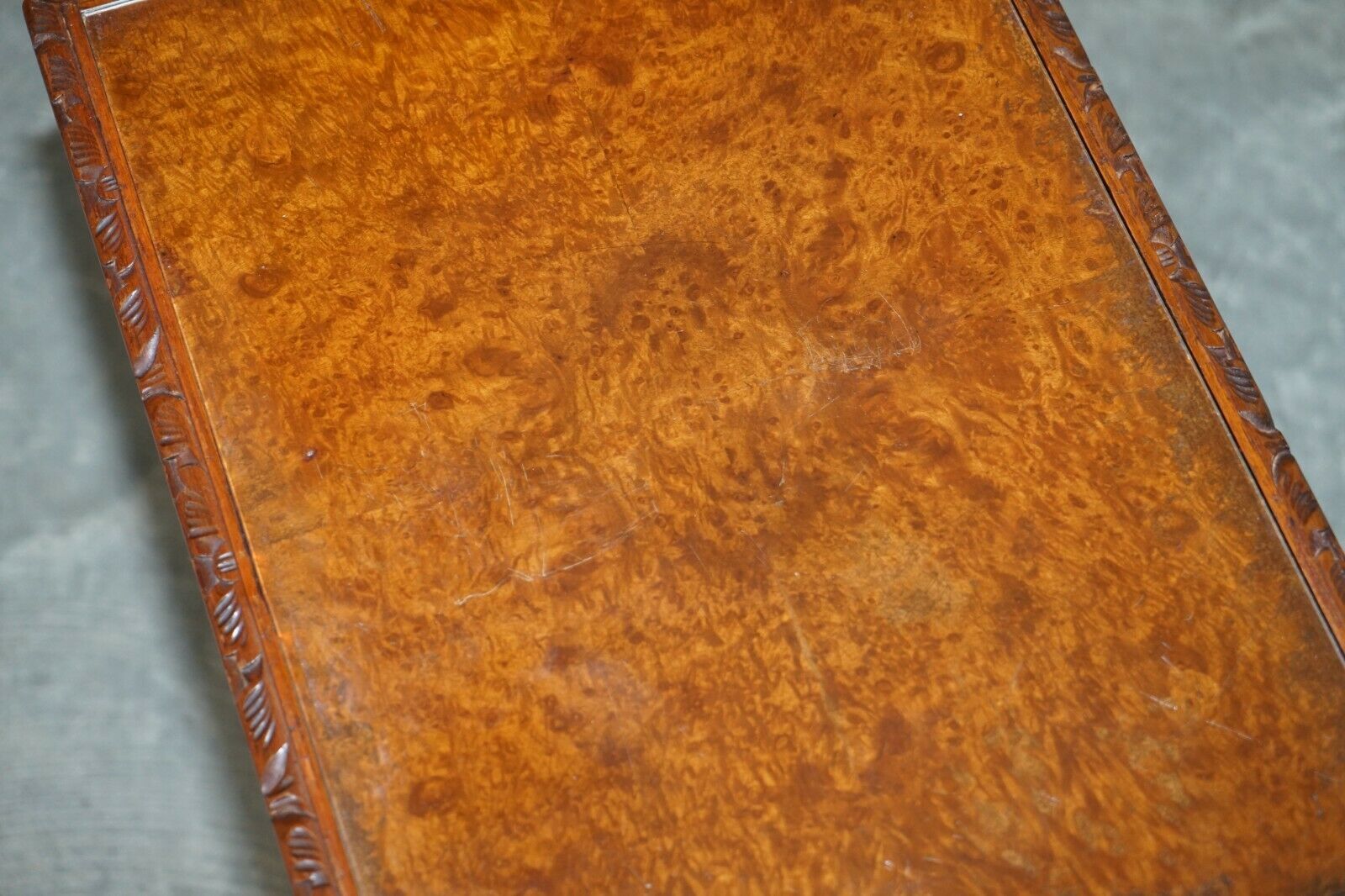 Lovely Vintage Burr Walnut Regency Style Nest Of Three Side End Lamp Tables photo vinterior