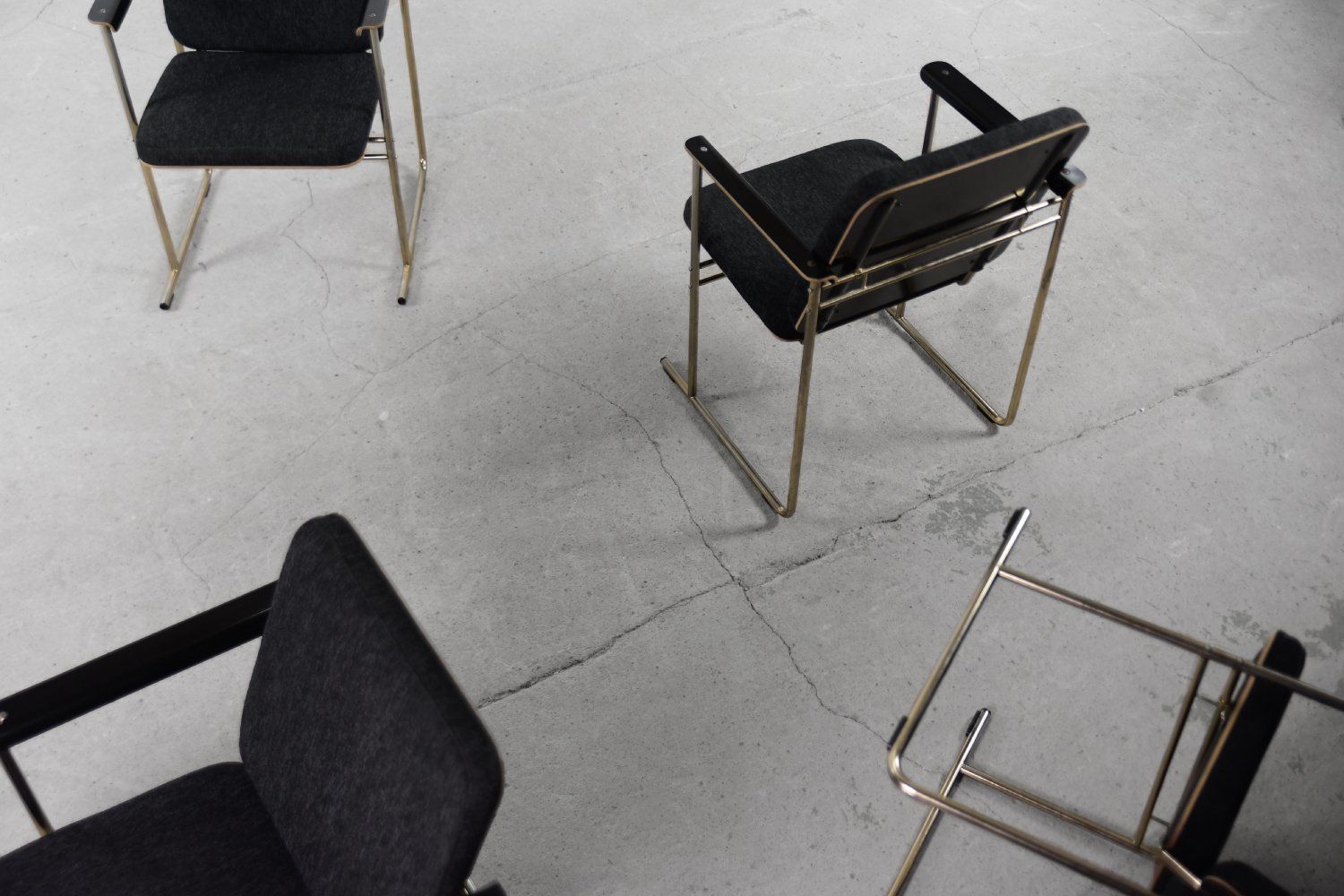 Furniture Vintage Bauhaus Skaala Chair By Yrjö Kukkapuro For Avare, 1980s, Set Of 4 photo
