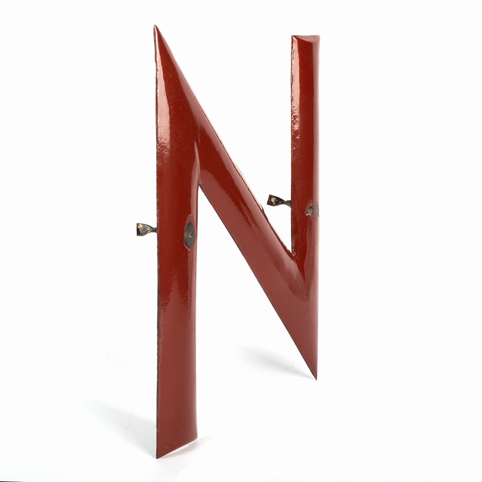 Enameled Letter "N", 1960s, Vintage photo furniture