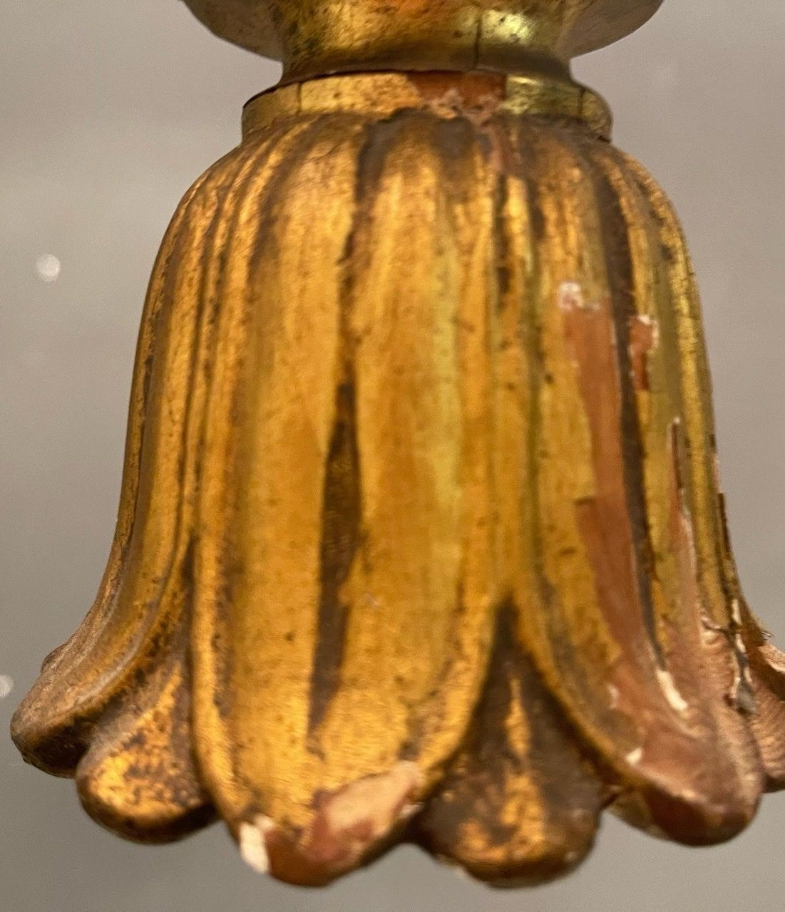 Italian Large Gold Gilded Wooden Chandelier photo furniture