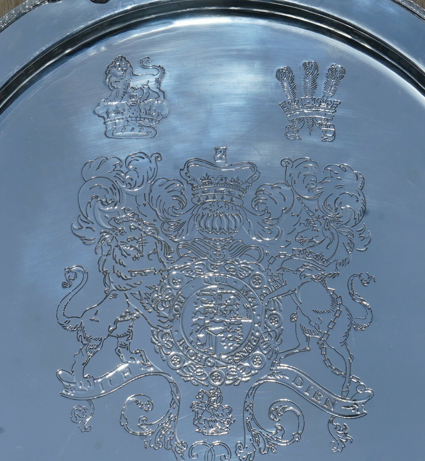 1 Of 19 King George Auguseue Frederick Arms Sterling Silver Plated 1918 Trays photo 1250.0