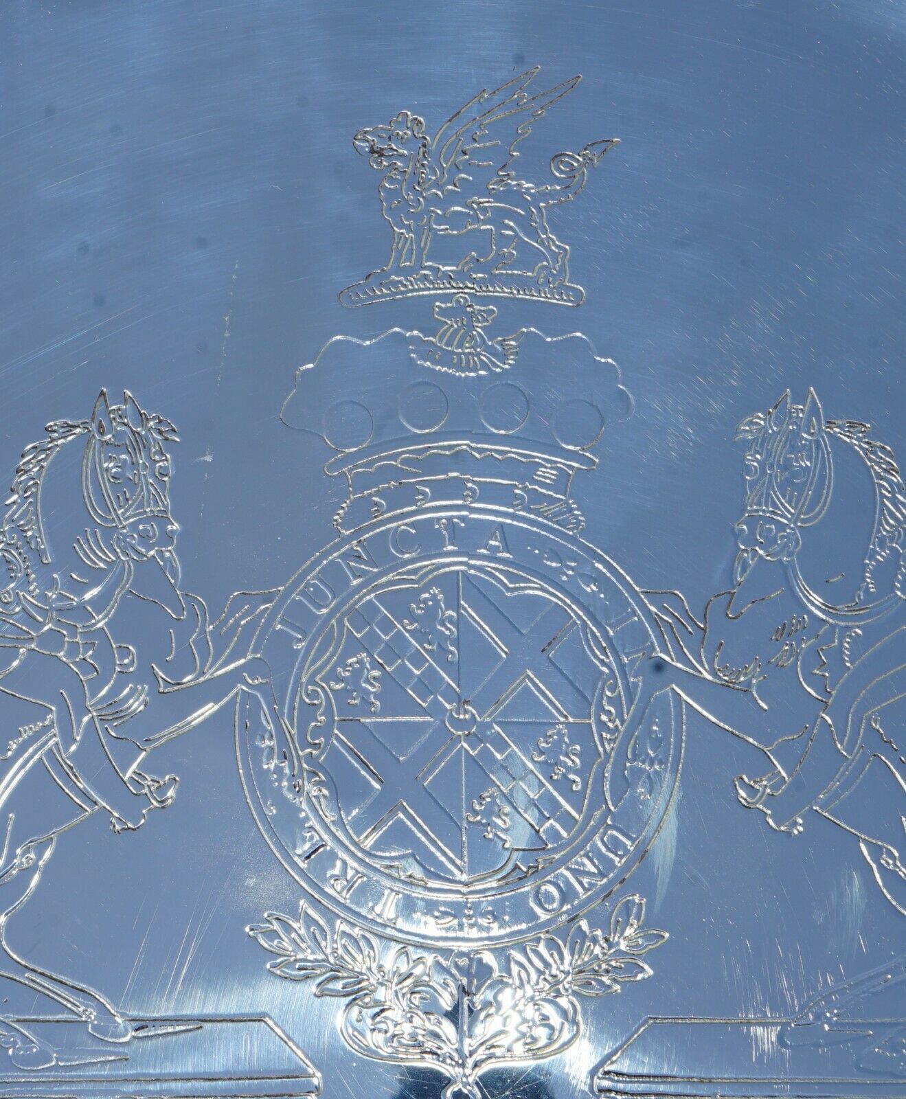 1 Of 29 Sterling Silver Plated 1918 Armorial Crest Coat Of Arms Serving Trays photo 1000.0