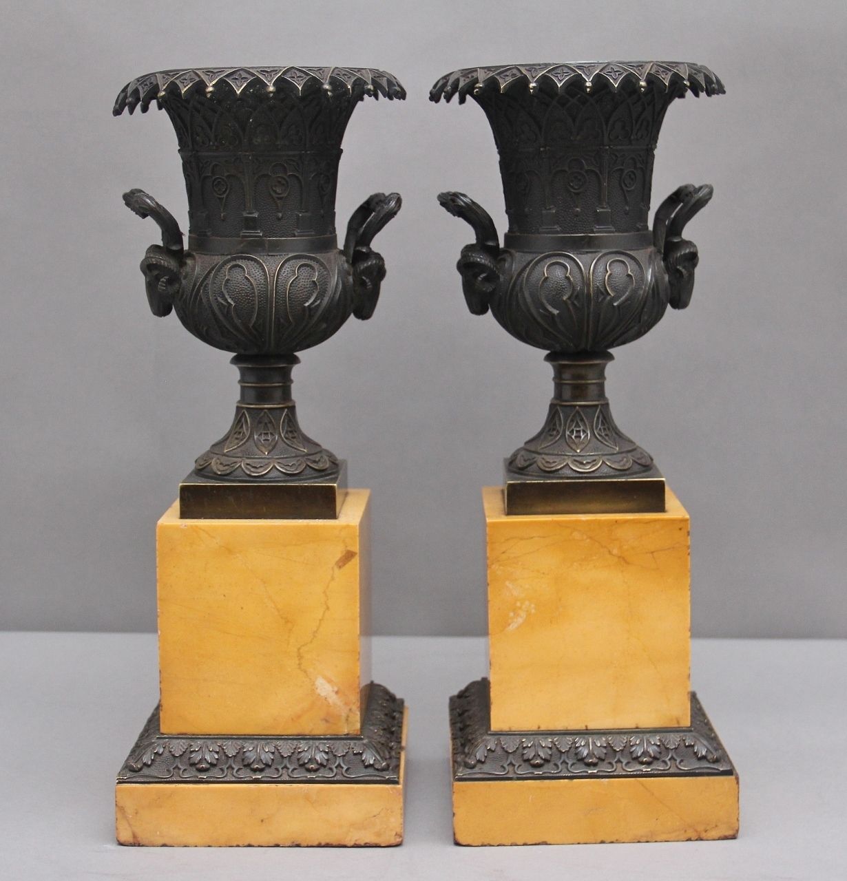 Pair Of Early 19th Century Bronze Urns photo Home Decor