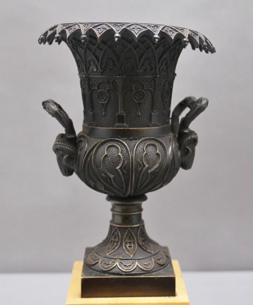 Pair Of Early 19th Century Bronze Urns photo vintage