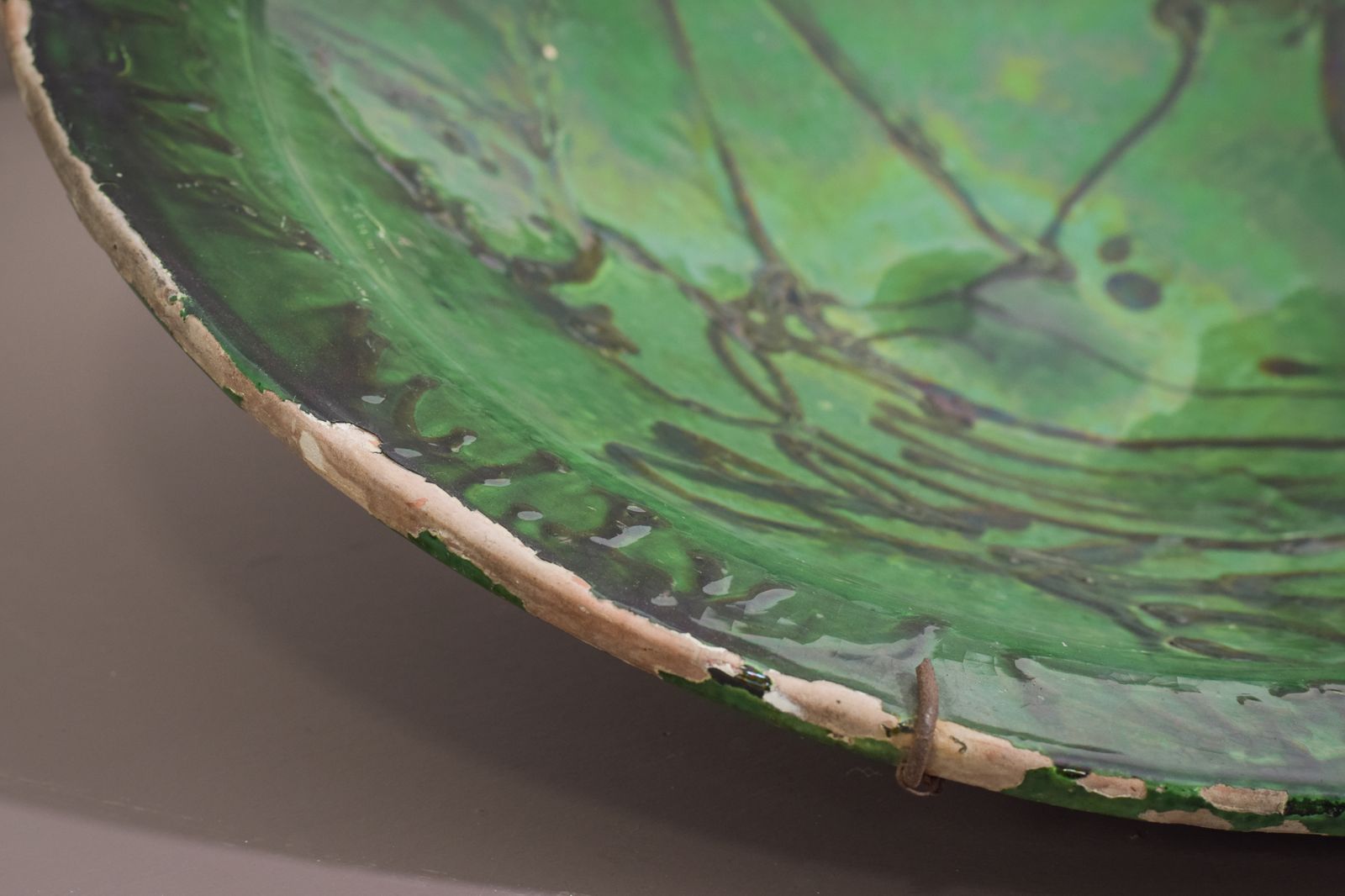 Interessant Vroeg Groen Volkskunstbord photo vinterior