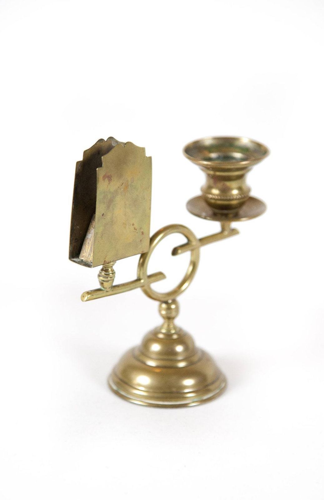 Vintage Candlestick, Vintage Candle Holder, Matchstick, Modernist Brass Candlestick, Candle Holder, Candlestick, 60's photo 94.0