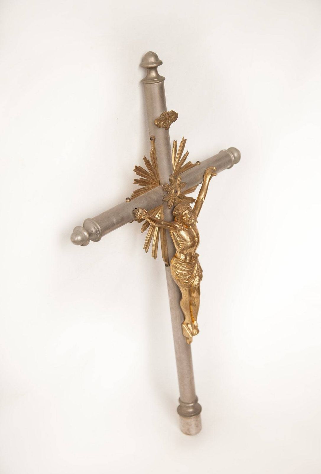 Vintage Cross, Great Antique Cross, Large Cross, Brass Cross, Crucifix, Religious Cross, Christ, Brass Religious Cross photo Home Decor