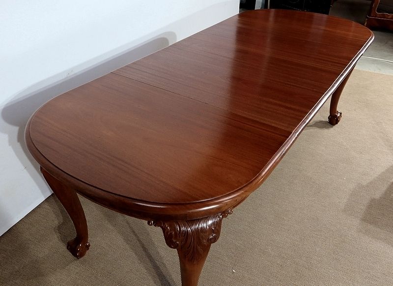 Rectangular Mahogany Table, Chippendale Style, Early 20th Century photo vintage