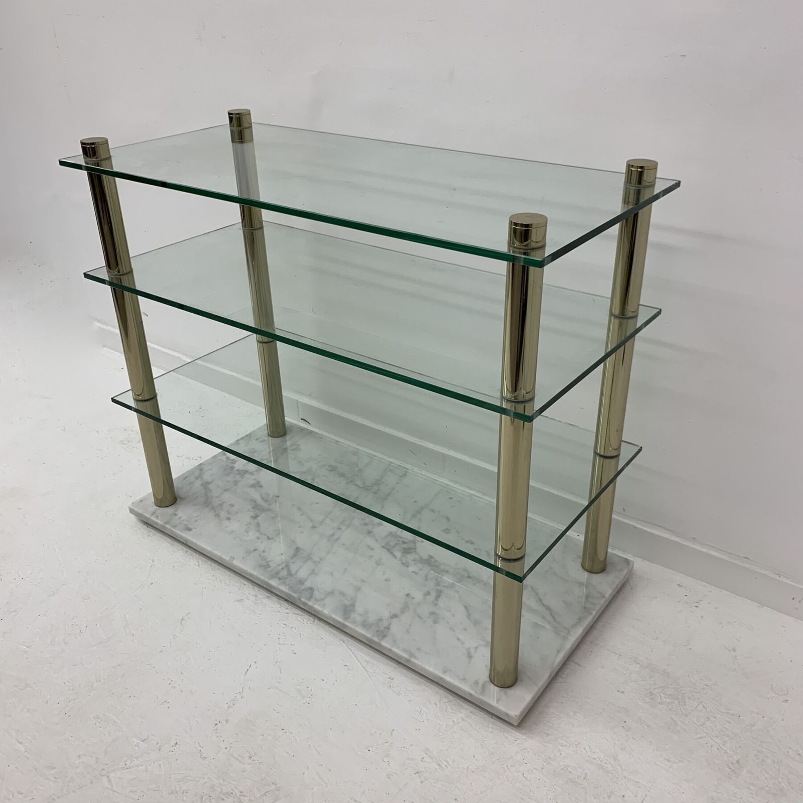 Hollywood Regency Marble Ans Glass Cabinet , 1970’s photo Furniture