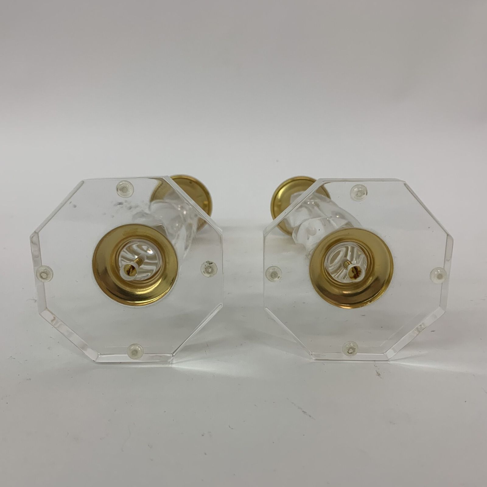 photo buy Set Of 2 Lucite Twisted Candle Sticks . 1970’s