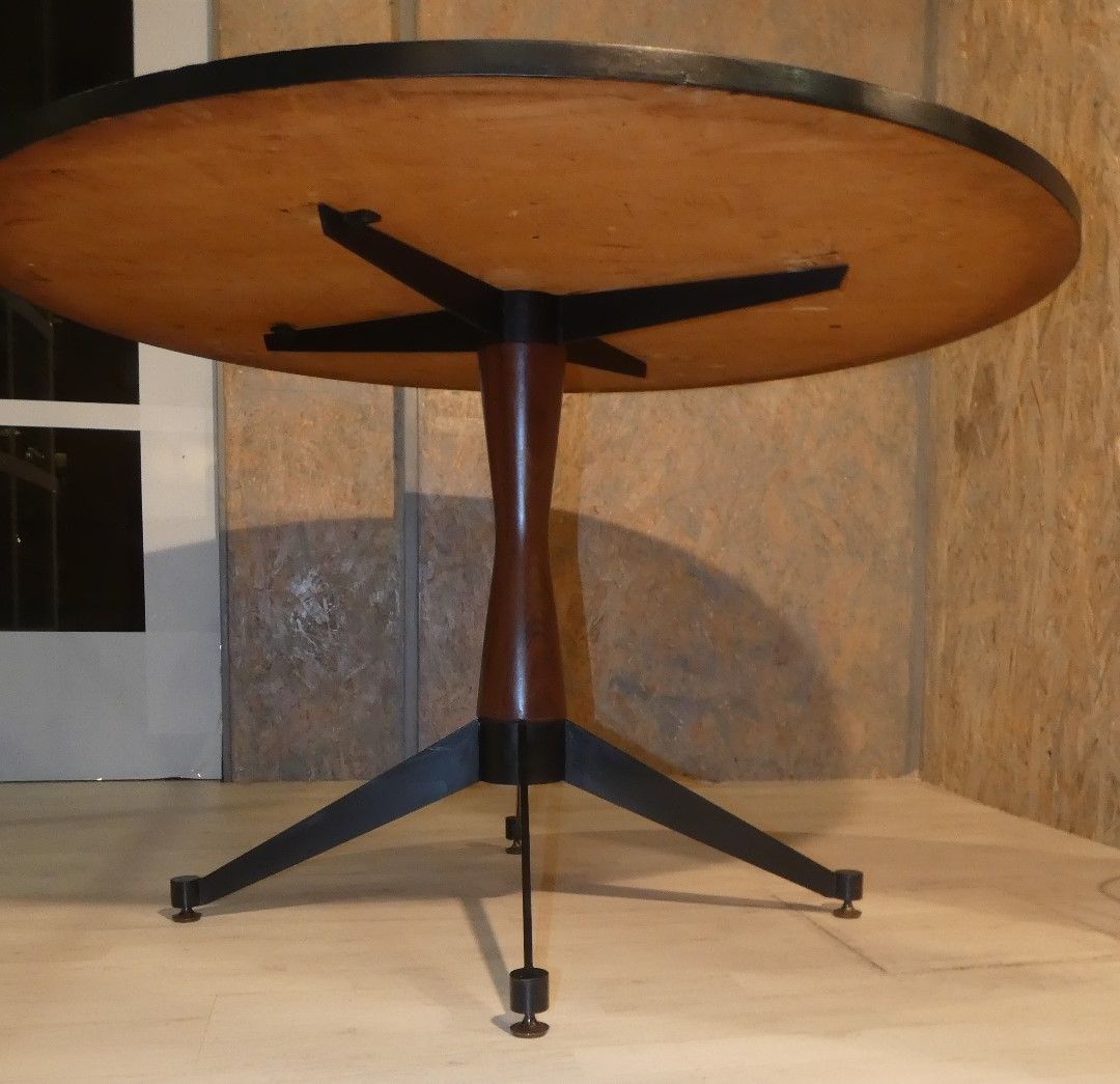 photo for sale Mid Century Italy Rosewood Table With 4 Chairs Set