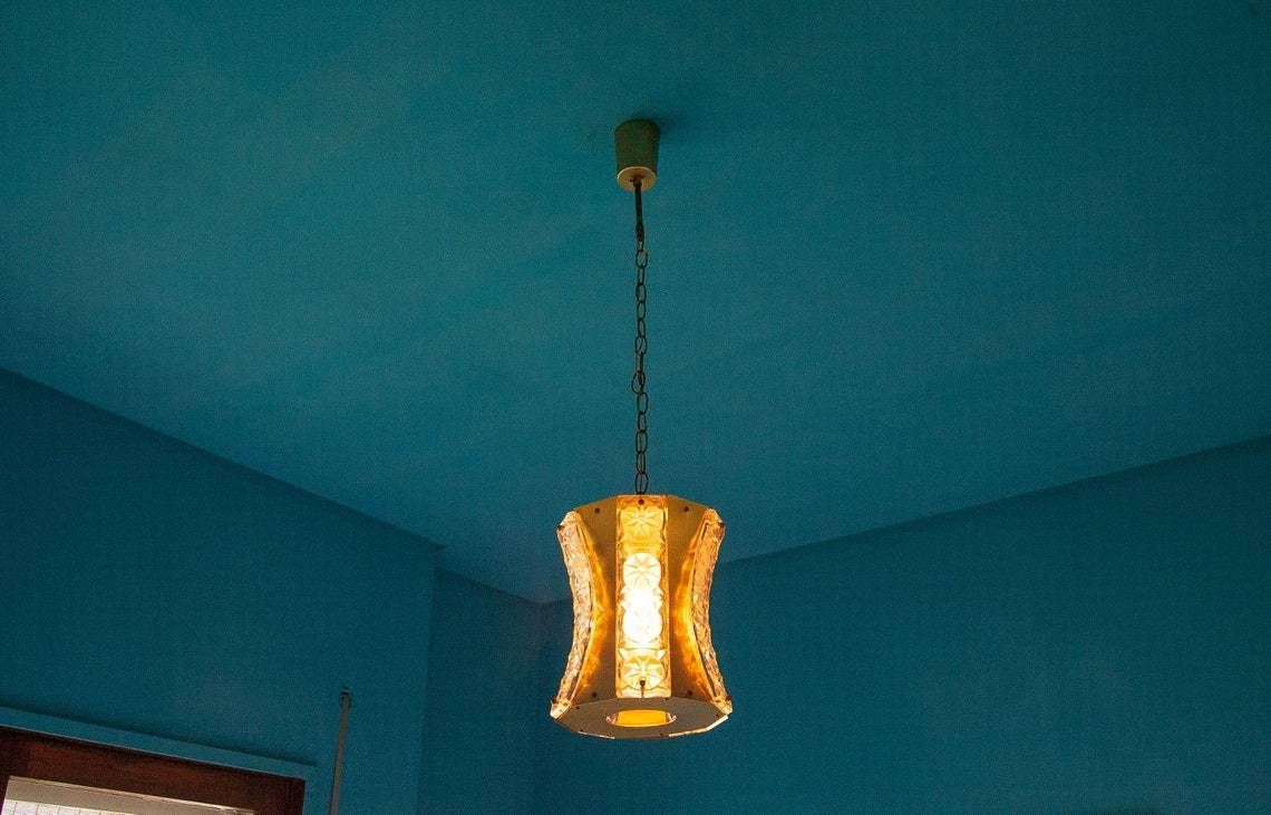 Vintage Suspension  Glass Suspension  Brass Suspension  Glass And Brass Chandelier  Interior Décor  Vitrika Ceiling Lamp Style  During Light photo furniture
